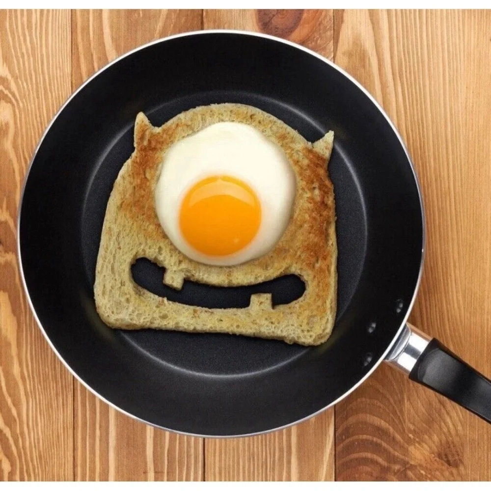 Monster Shaped Silicone Egg Mold Bento Lunchbox kids Fun Food Cutter Sandwich